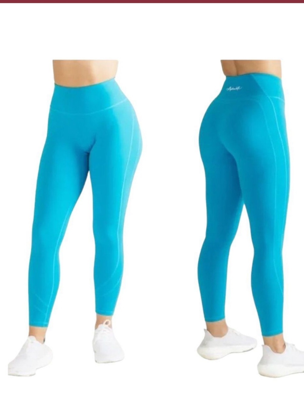 Alphalete Pulse Surge Seamless High-Waist Blue Leggings Sz Small